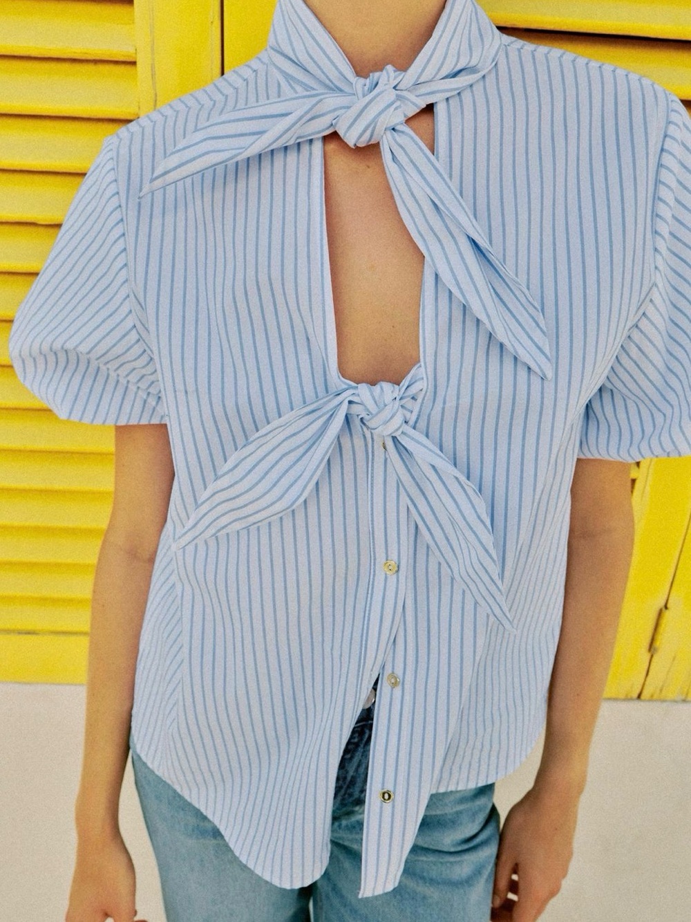 Striped tied top